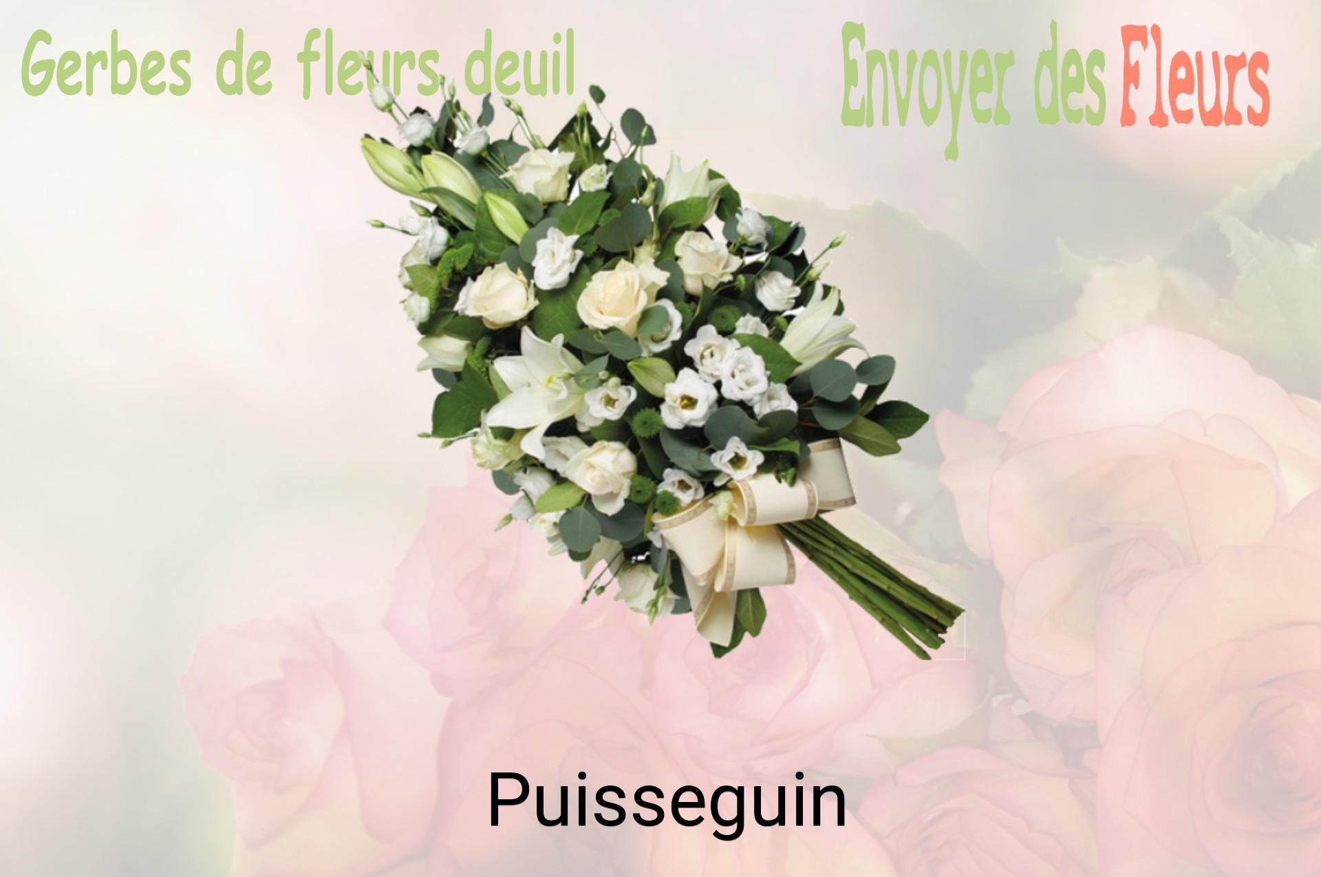 Gerbe de fleurs de deuil livrée à Puisseguin